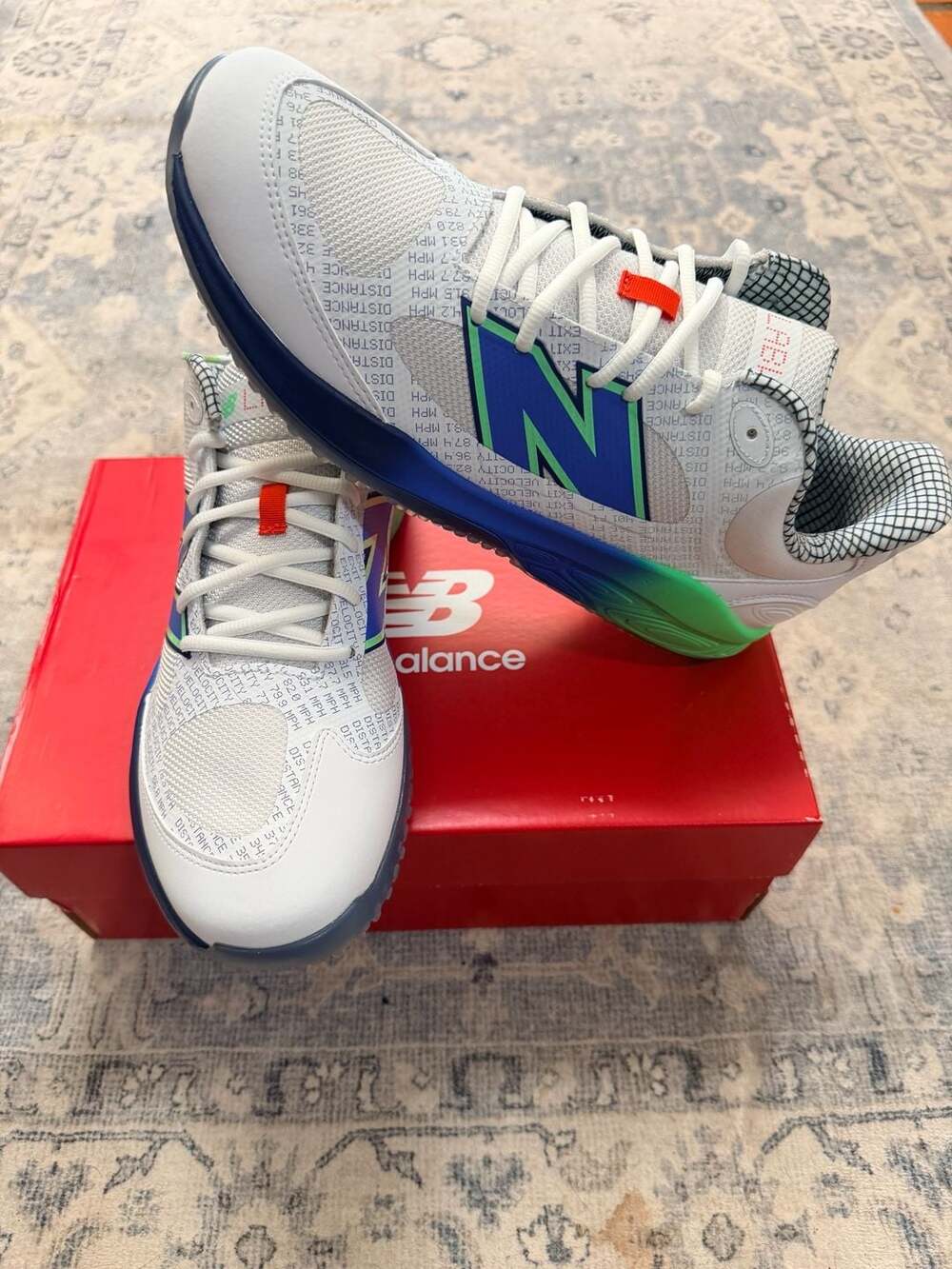 New Balance 3000v7 Turf Trainer Lab Work T3000IT7 Men's 11.5 White Green NIB